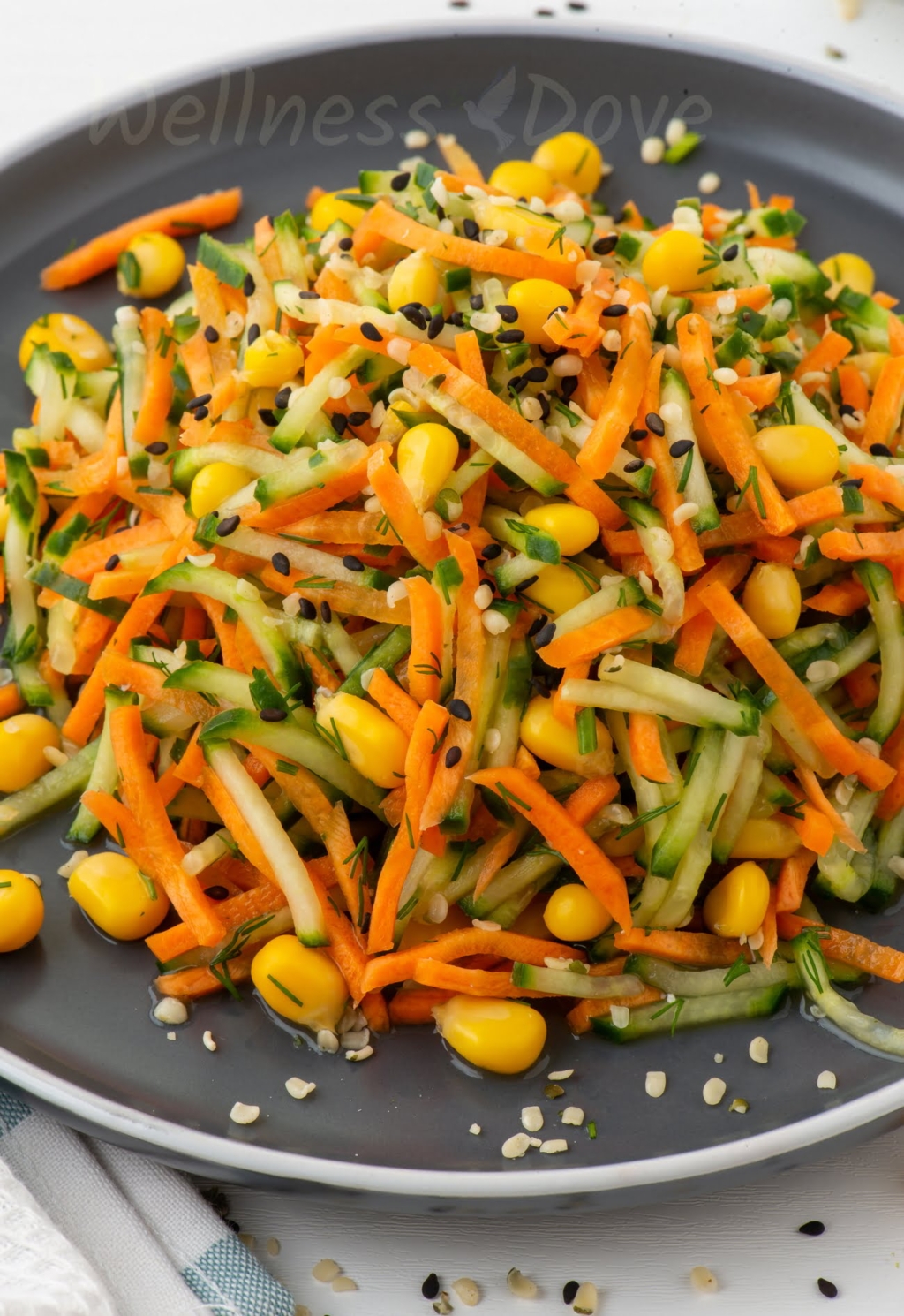 Fresh Cucumber Carrot Vegan Salad Wellnessdove