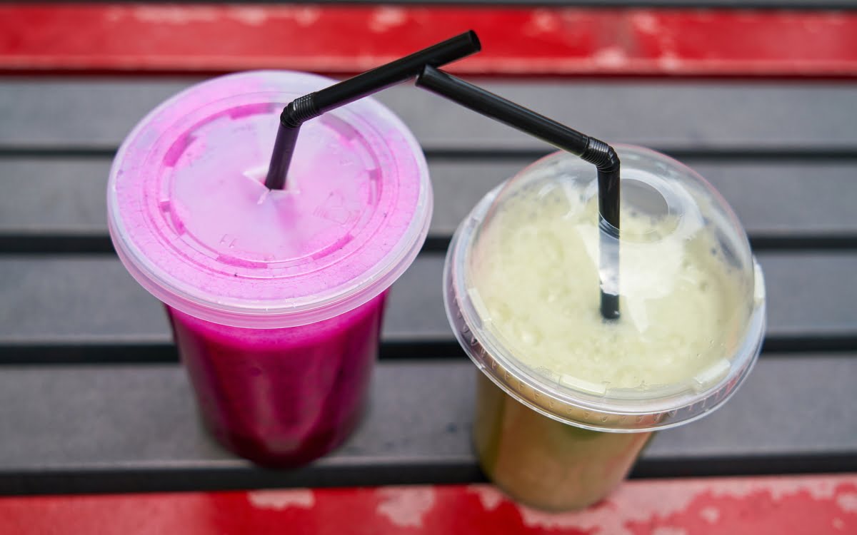 two plastic cups