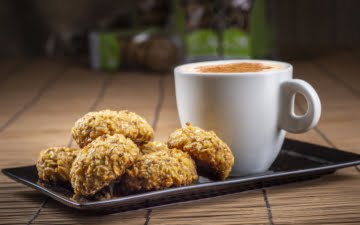 biscuits with a cup of coffee