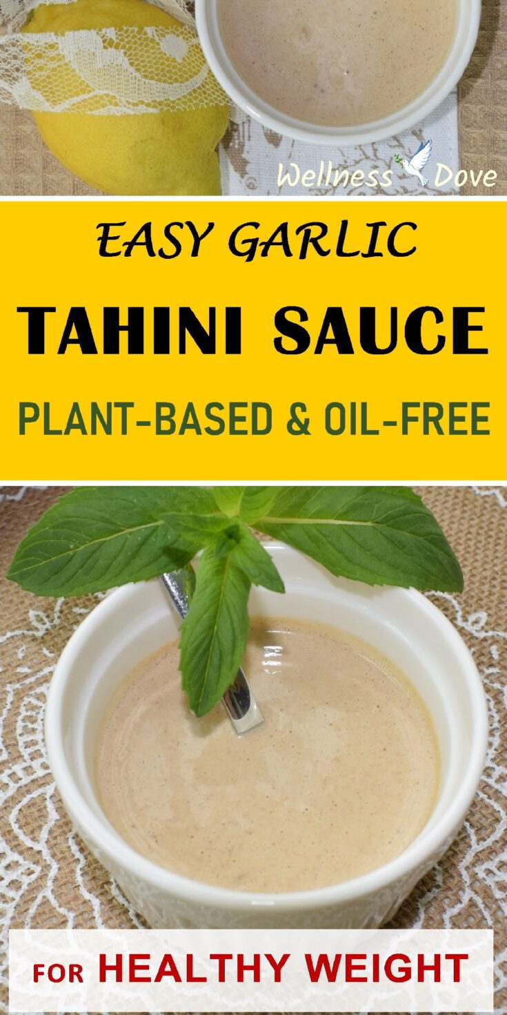 Easy Garlic Tahini Sauce | WellnessDove