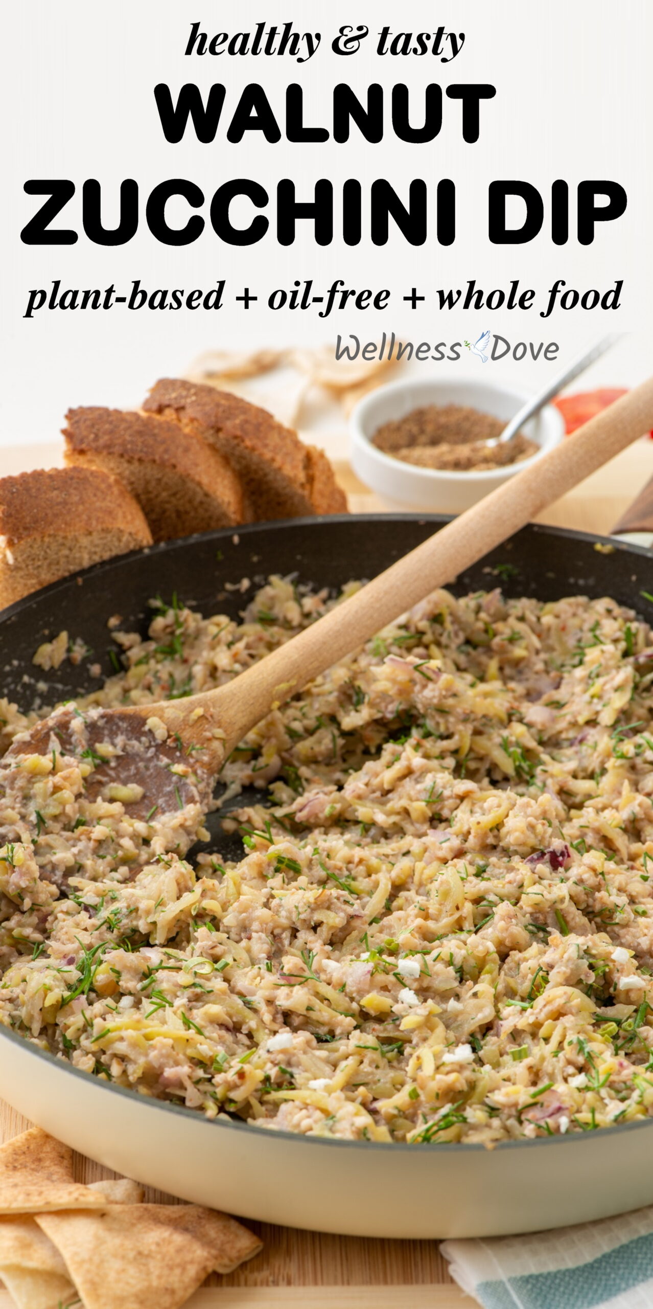 Healthy Zucchini &amp; Walnut Dip | WellnessDove