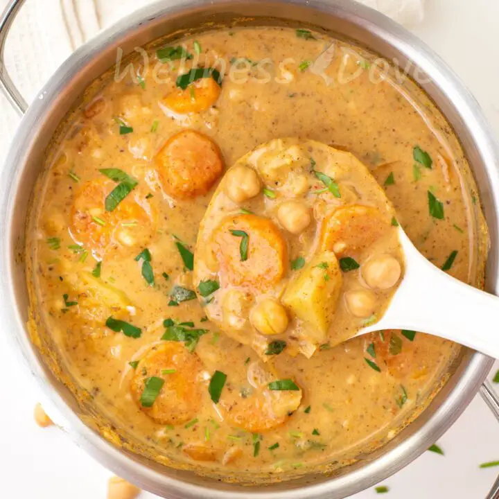 Creamy Vegan Chickpea Curry with Buckwheat, Oil-free Vegan