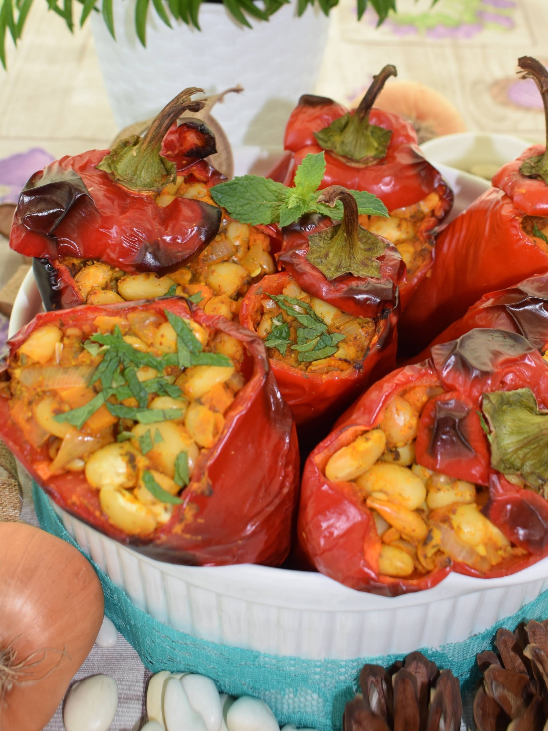 Healthy Bean Stuffed Peppers