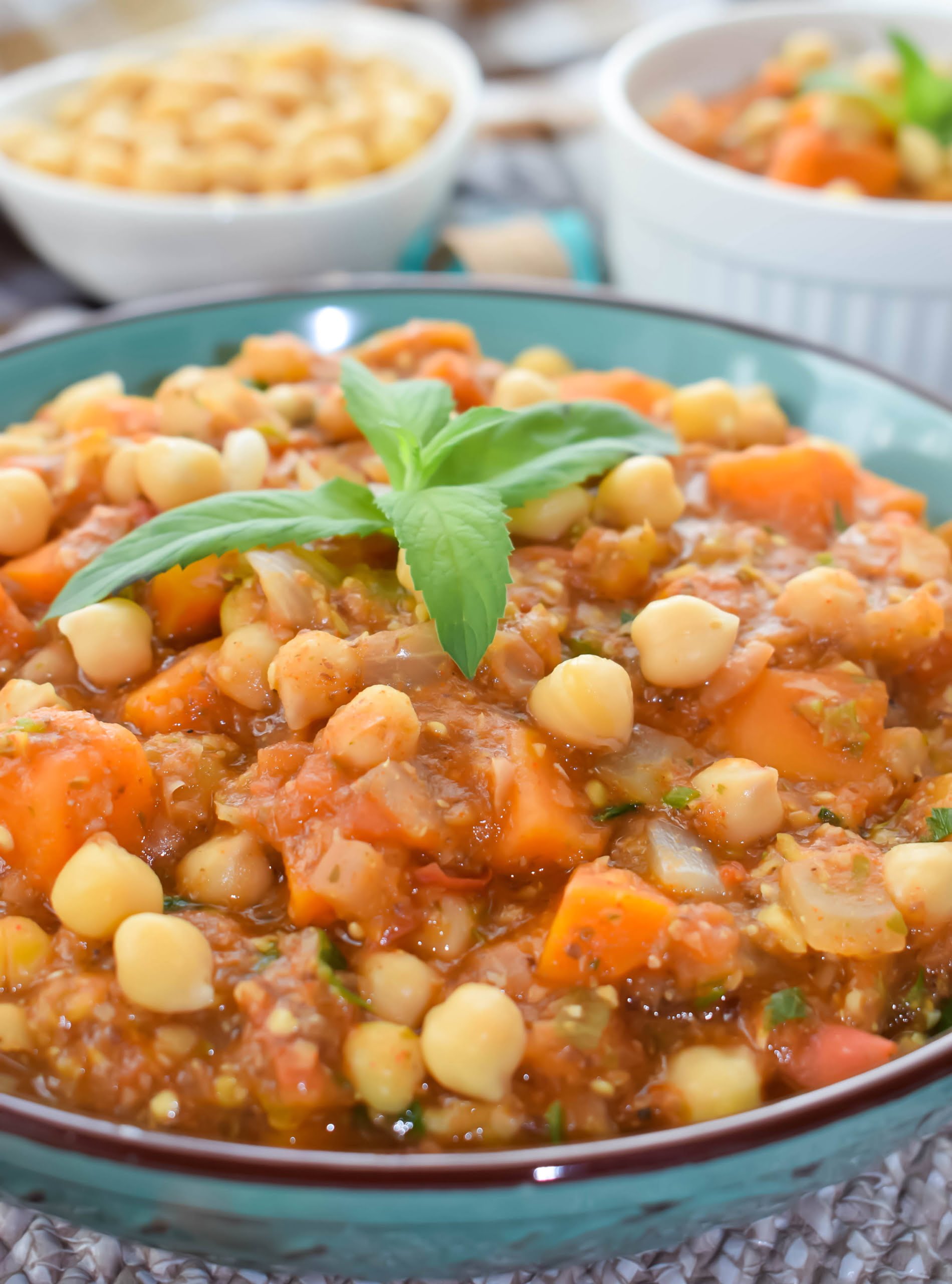 Healthy Chickpea Eggplant Stew