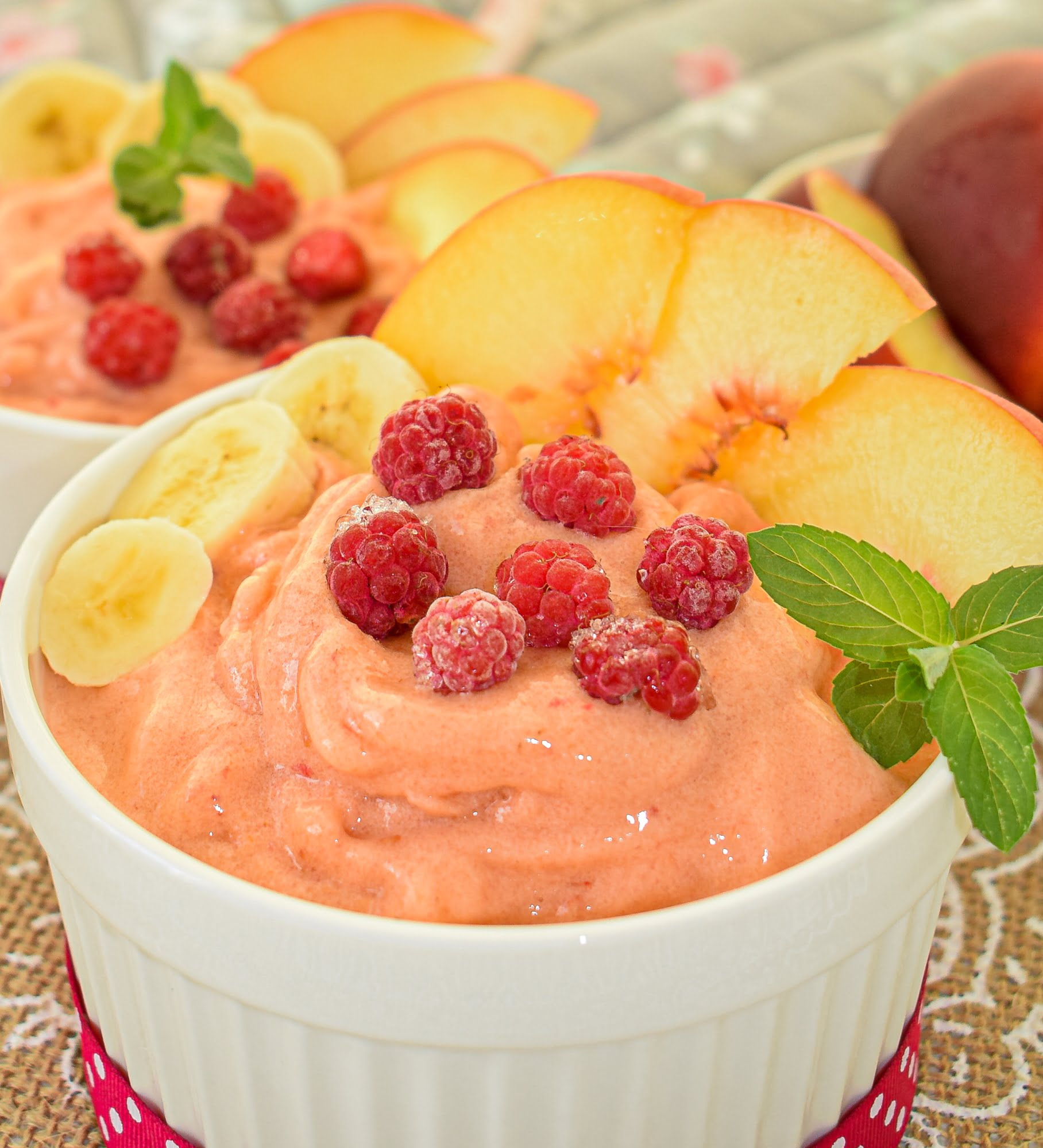 Easy Vegan Peachy Sorbet