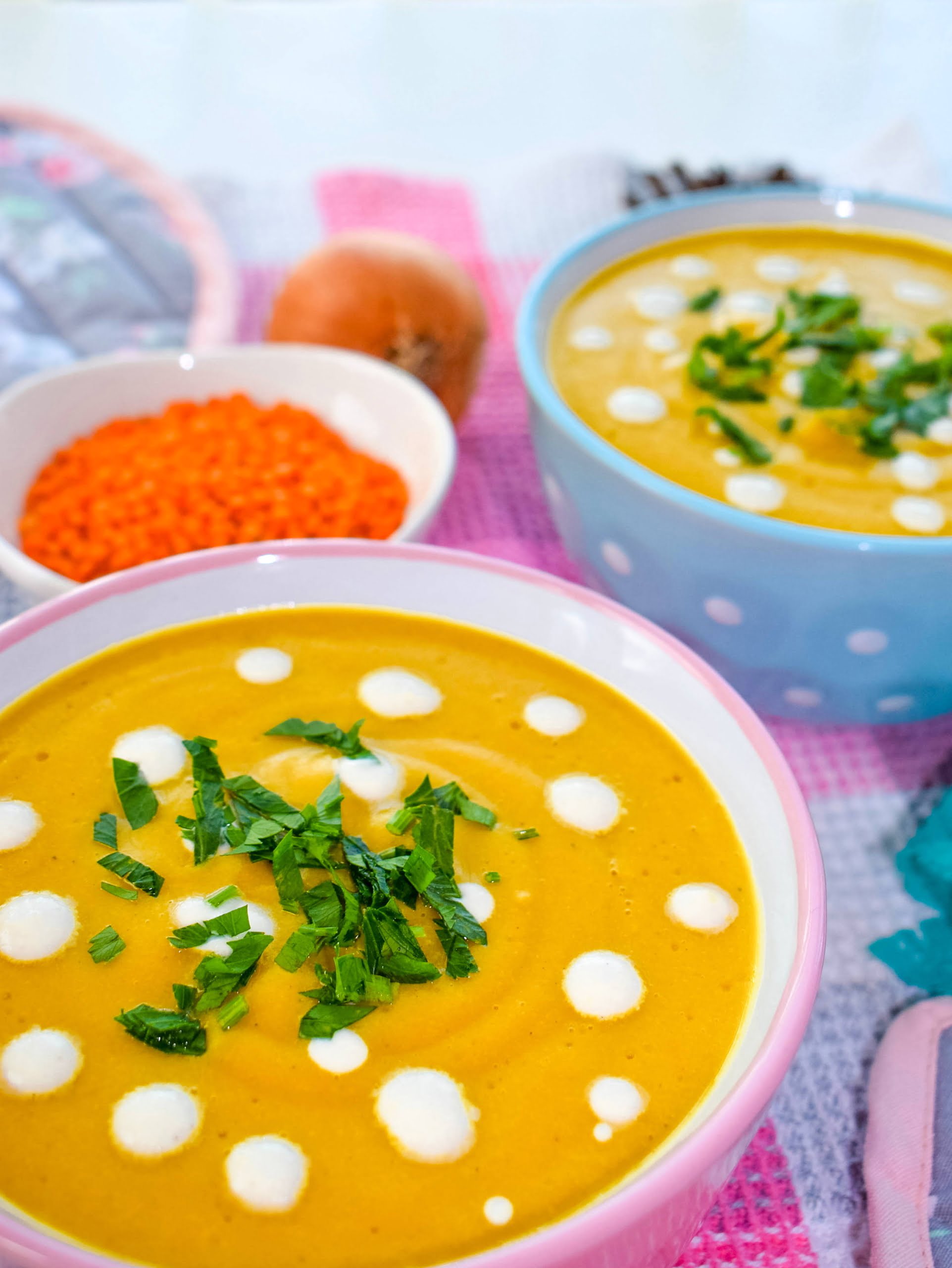 Quick Red Lentil Cream Soup