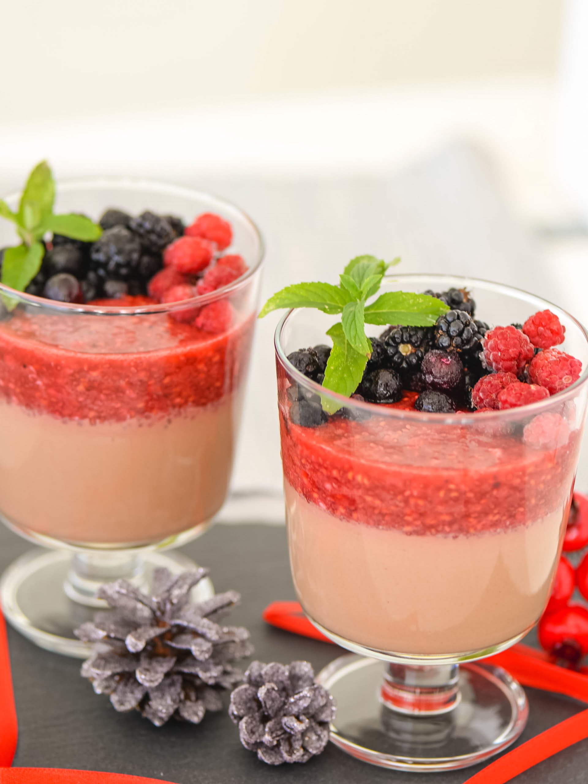 Vegan Chocolate Raspberry Mousse