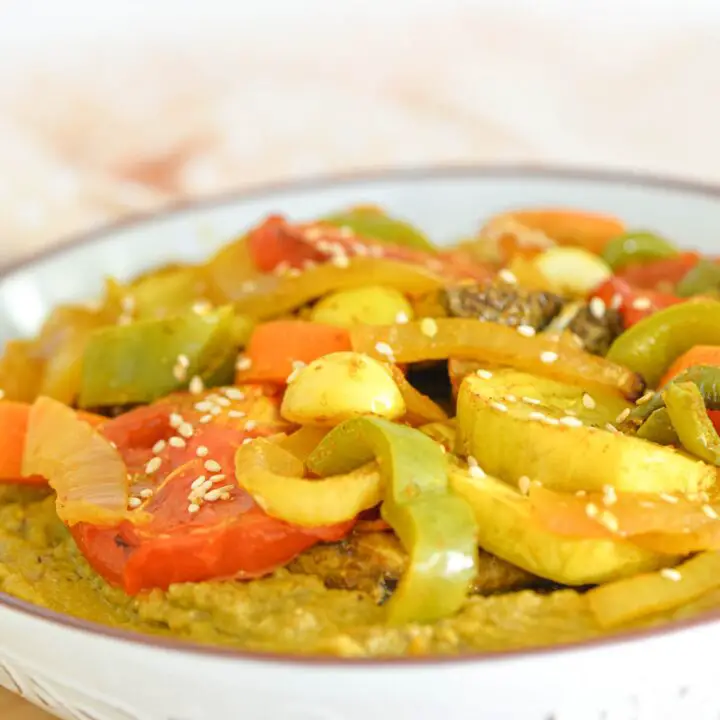 Curry Veggies with Lentil Puree