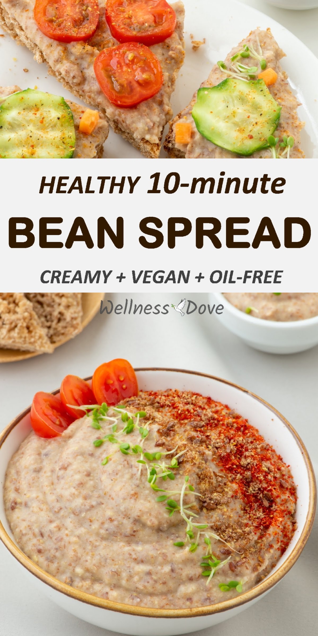 Vegan Bean Dip | Quick, Easy & Oil-Free | WellnessDove