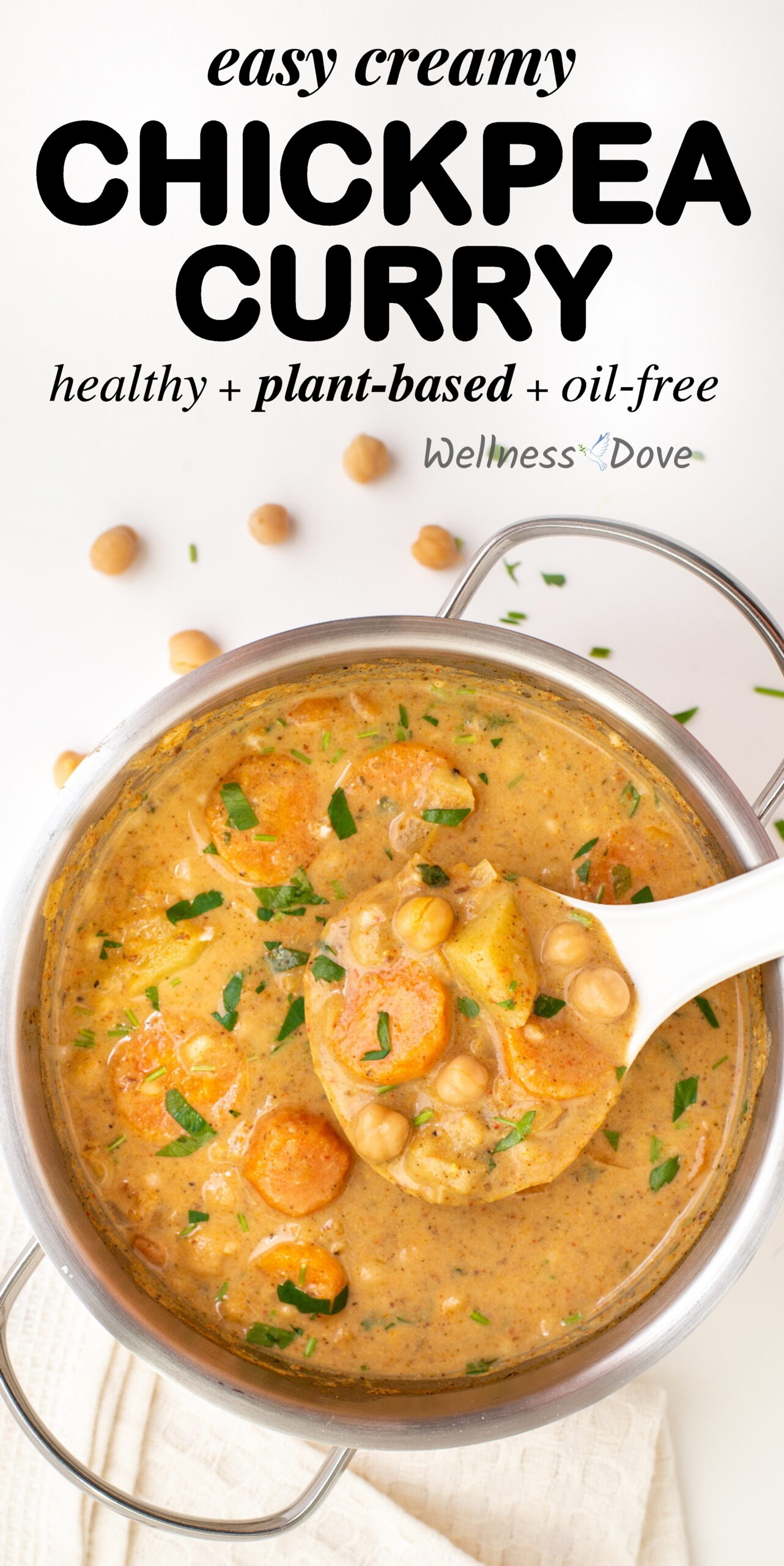 Chickpea curry served over buckwheat