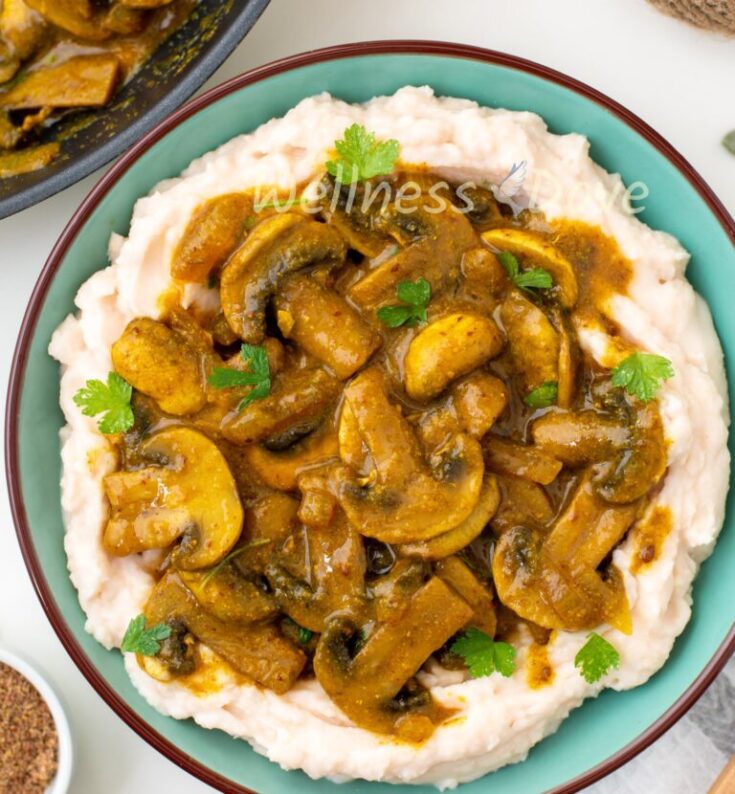 Image for Easy Curry Mushrooms With White Bean Mash