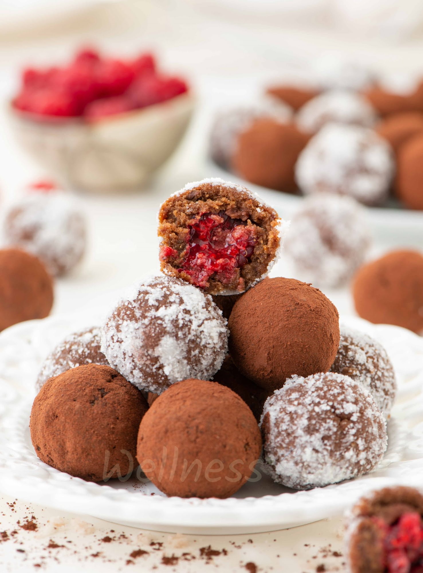 Raspberry Bliss Balls | Healthy Nut-free Bliss Balls | WellnessDove