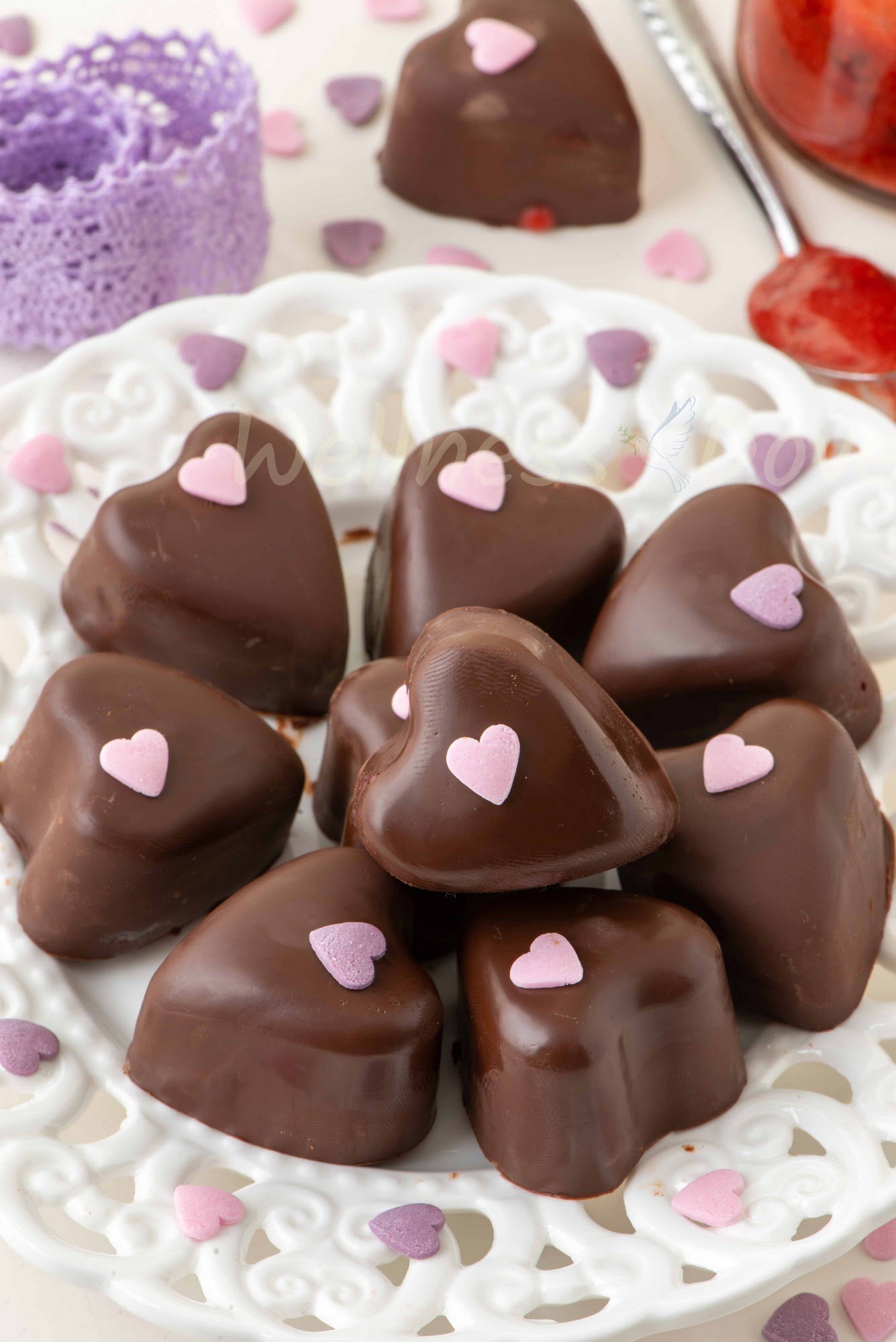 Dark Chocolate Strawberry Hearts