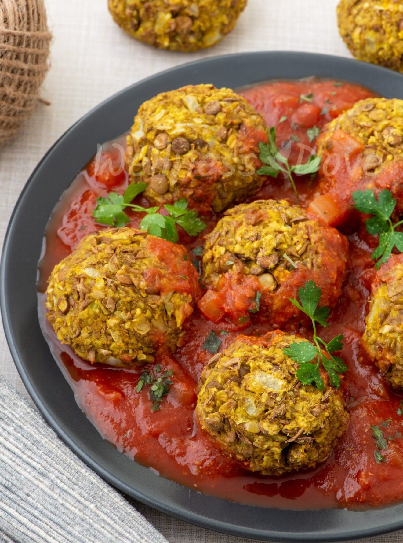 Healthy Vegan Lentil Meatballs | WellnessDove