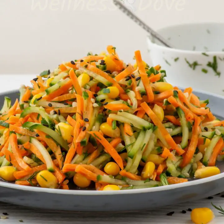 Fresh cucumber carrot salad