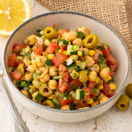 Mediterranean Chickpea Salad Social Image Chickpea Mediterranean Salad