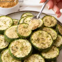 Zucchini Roasted in Oven Vegan Pinterest Image