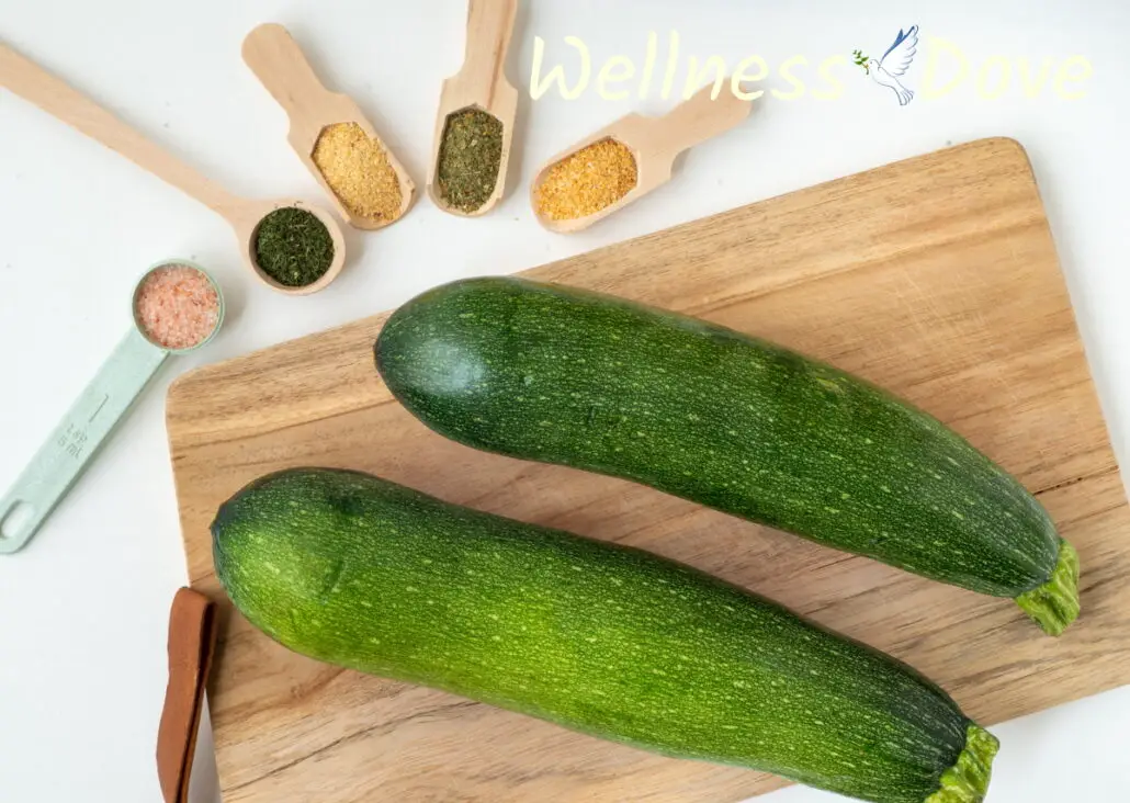 The ingredients for the roasted zucchini