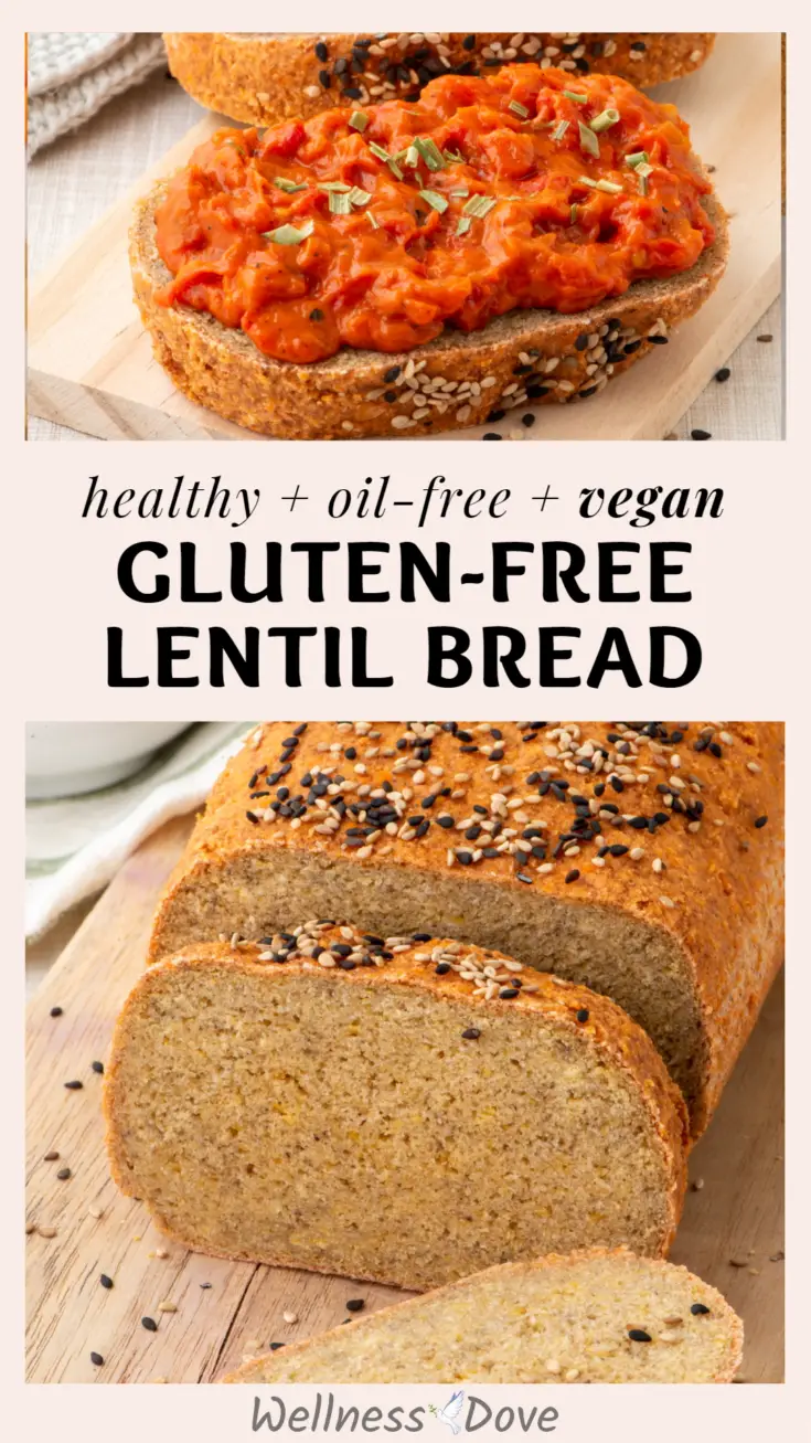 Vegan Lentil Bread (Gluten-free) | WellnessDove