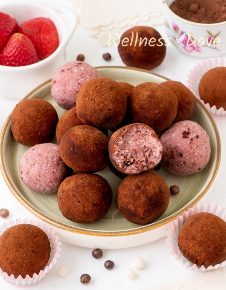 Image for Strawberry Vegan Truffles Recipe