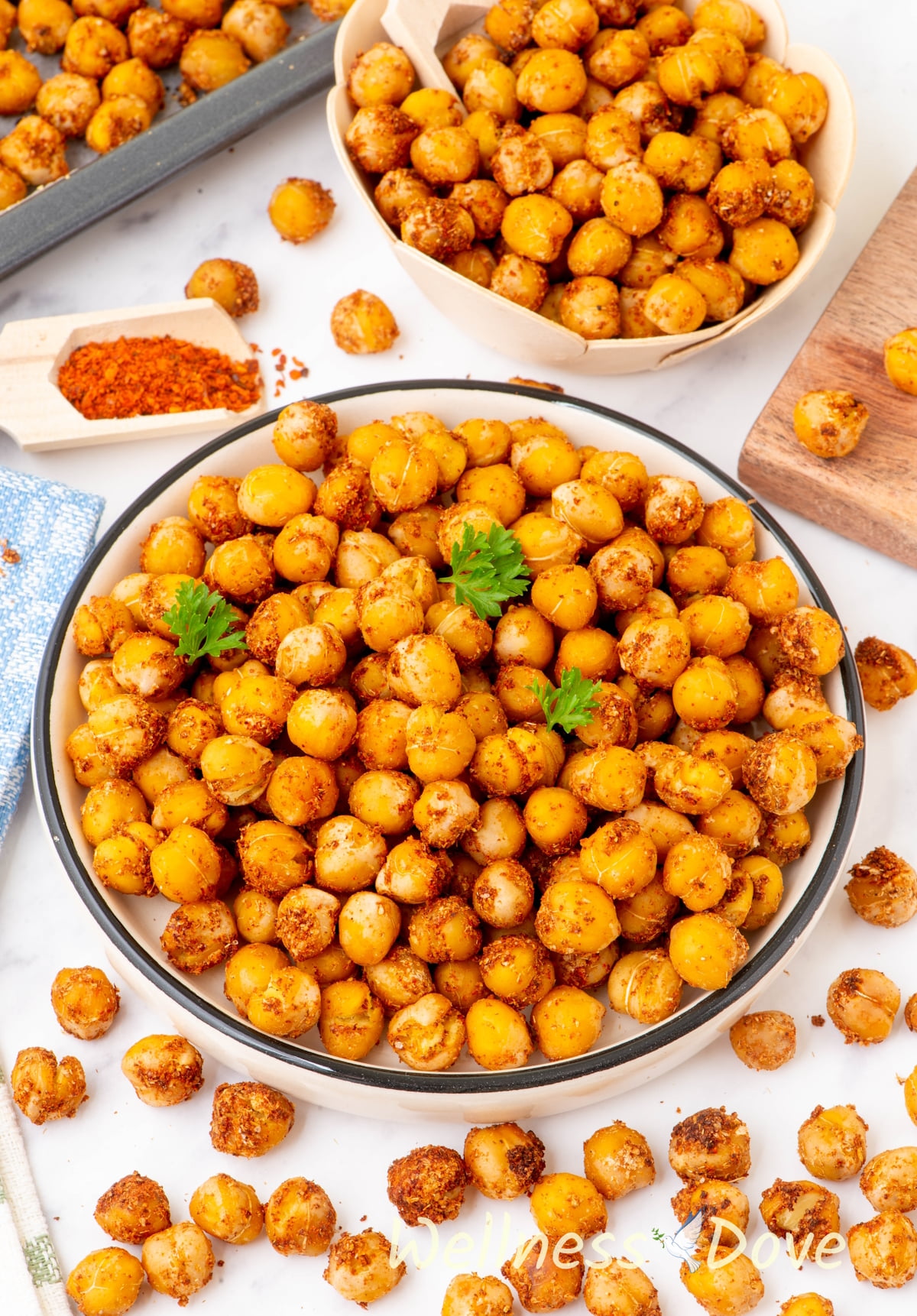 Oil-Free Oven Roasted Chickpeas