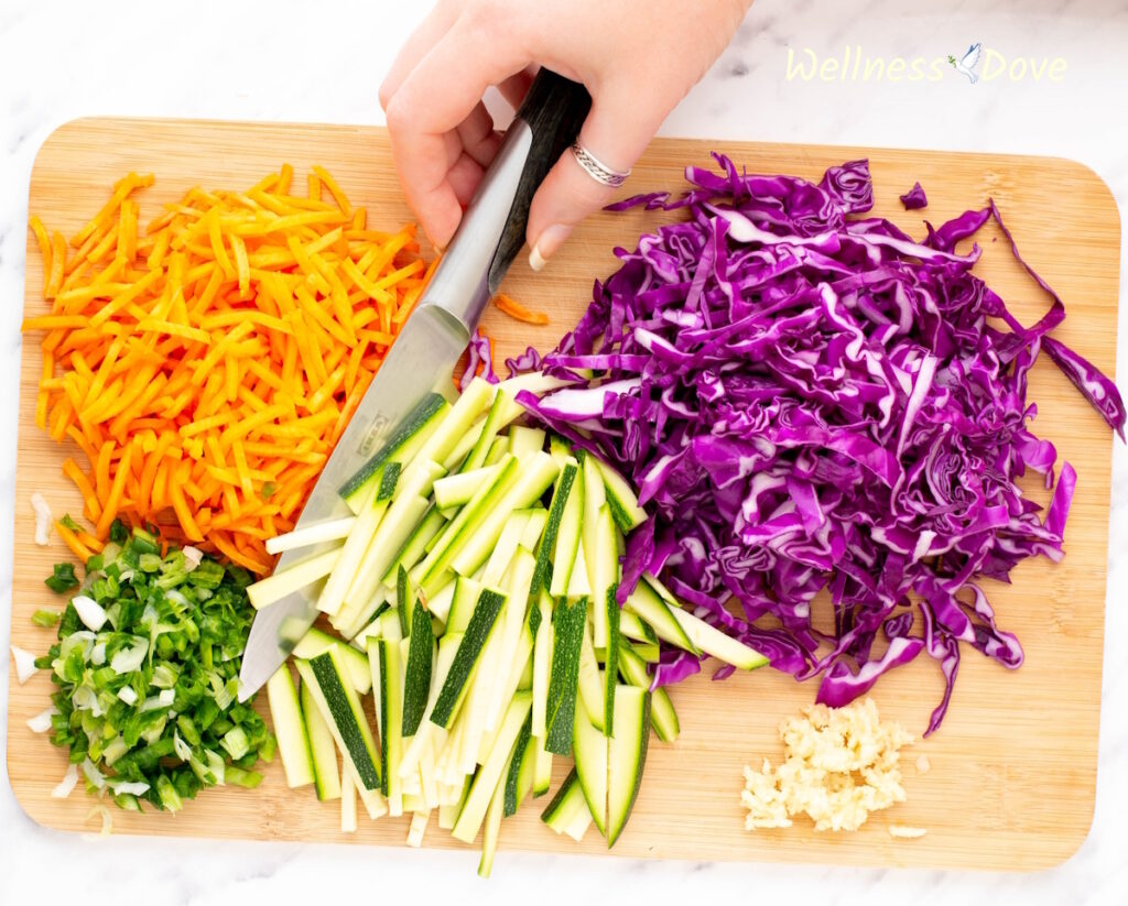 how to chop the veggies