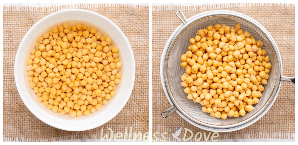 making of the bread part 1 - how to soak the chickpeas