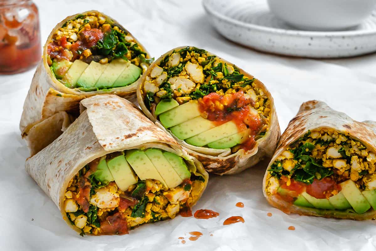 Scrambled Tofu Breakfast Burrito