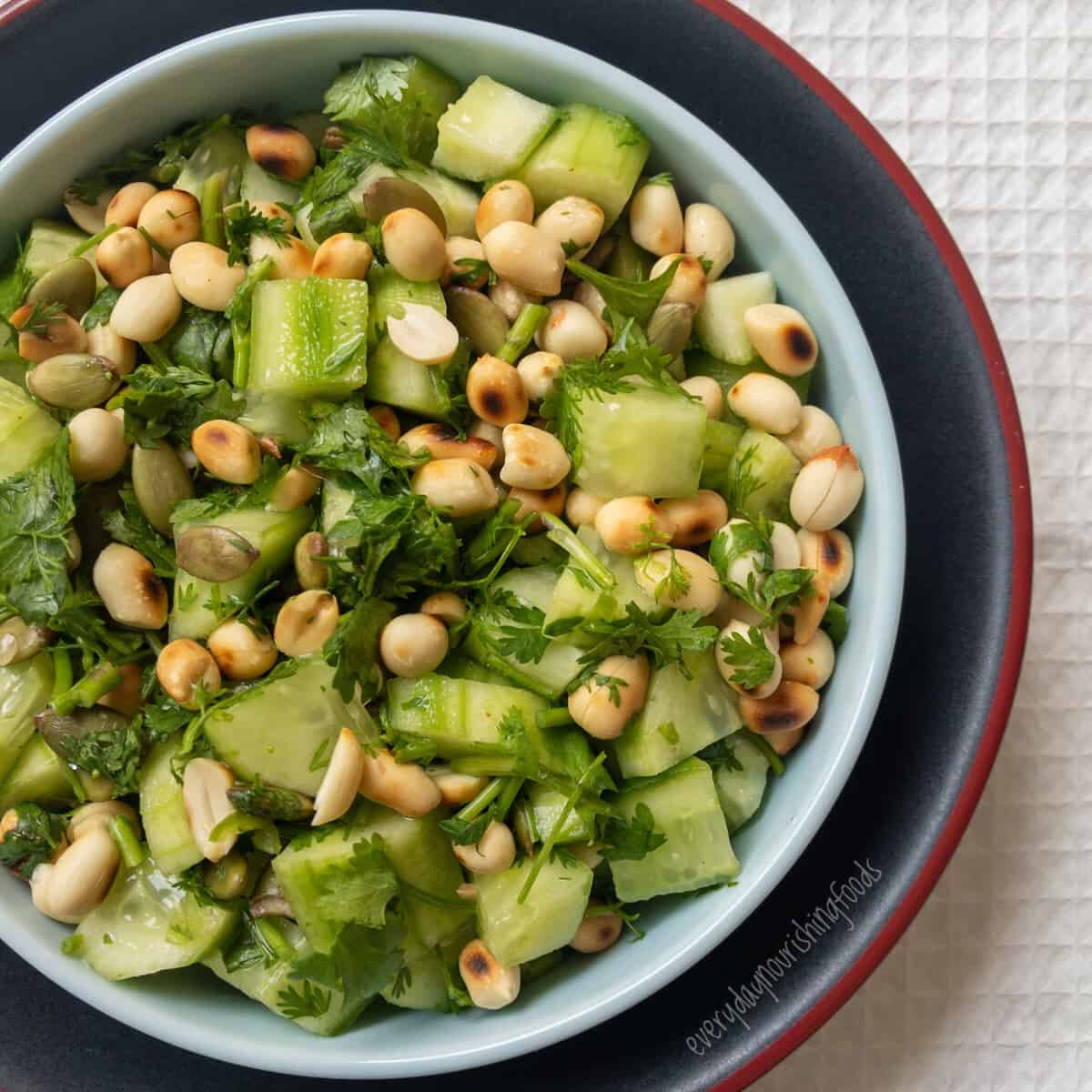Spicy Indian Cucumber Peanut Salad