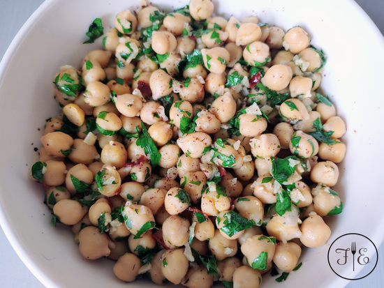 Lemony Greek Chickpeas