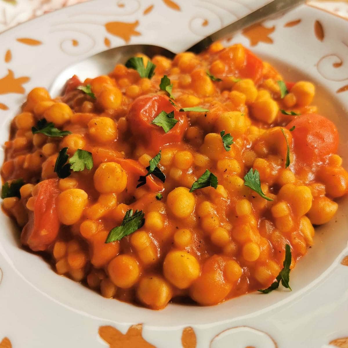 Sardinian Fregola with Chickpeas