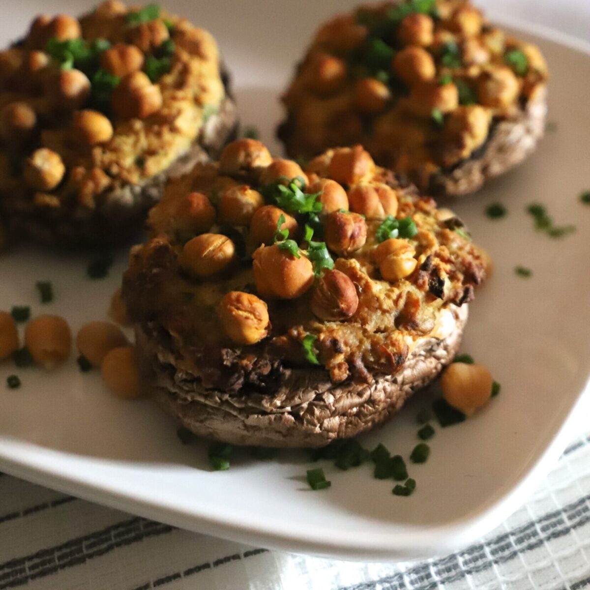 Air Fryer Stuffed Portobello Mushrooms
