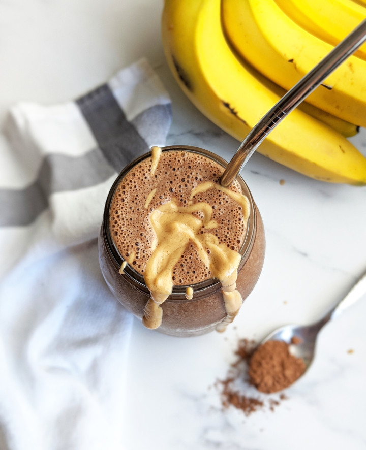 Chocolate Peanut Butter Banana Smoothie