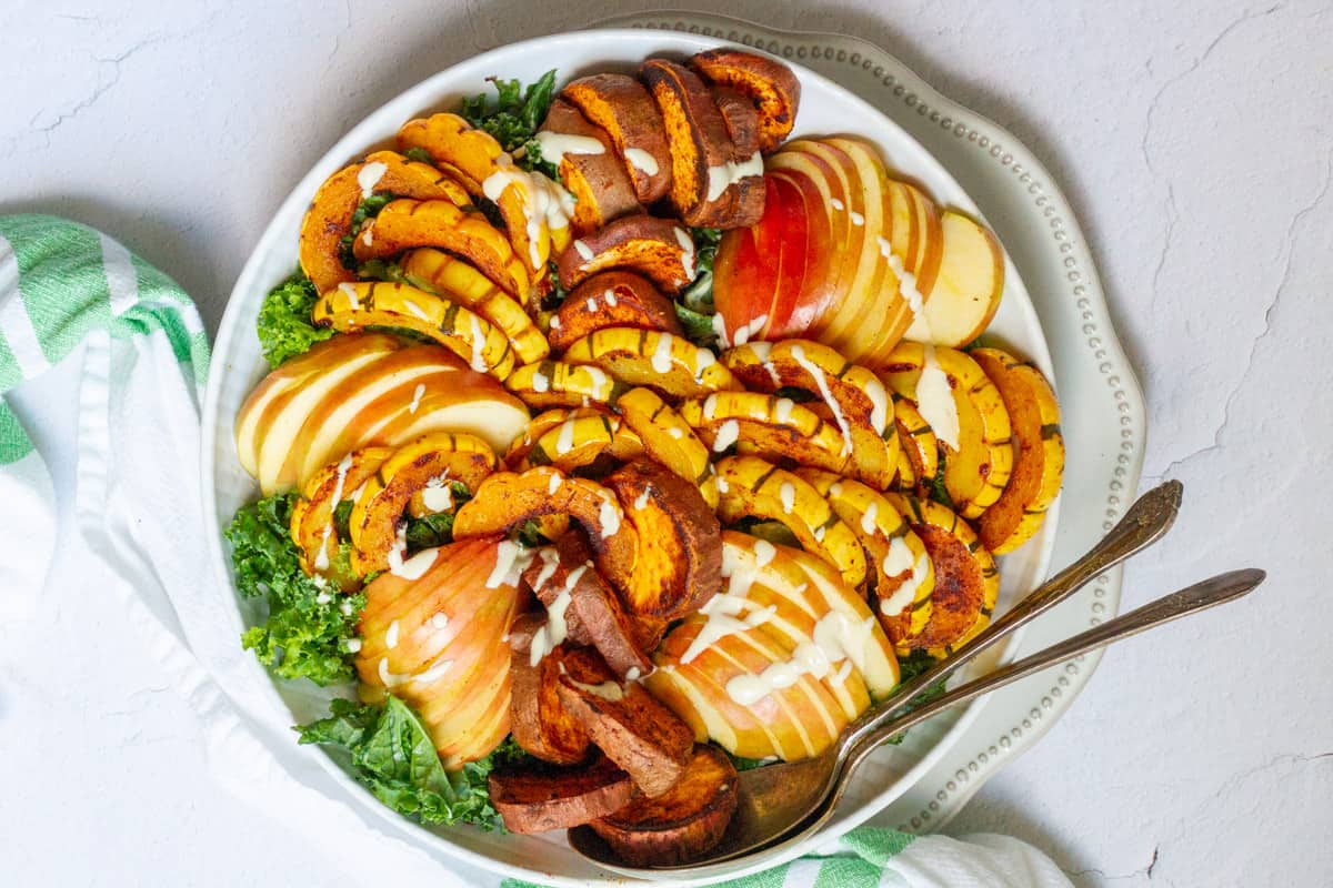Delicata Squash Salad with Tahini