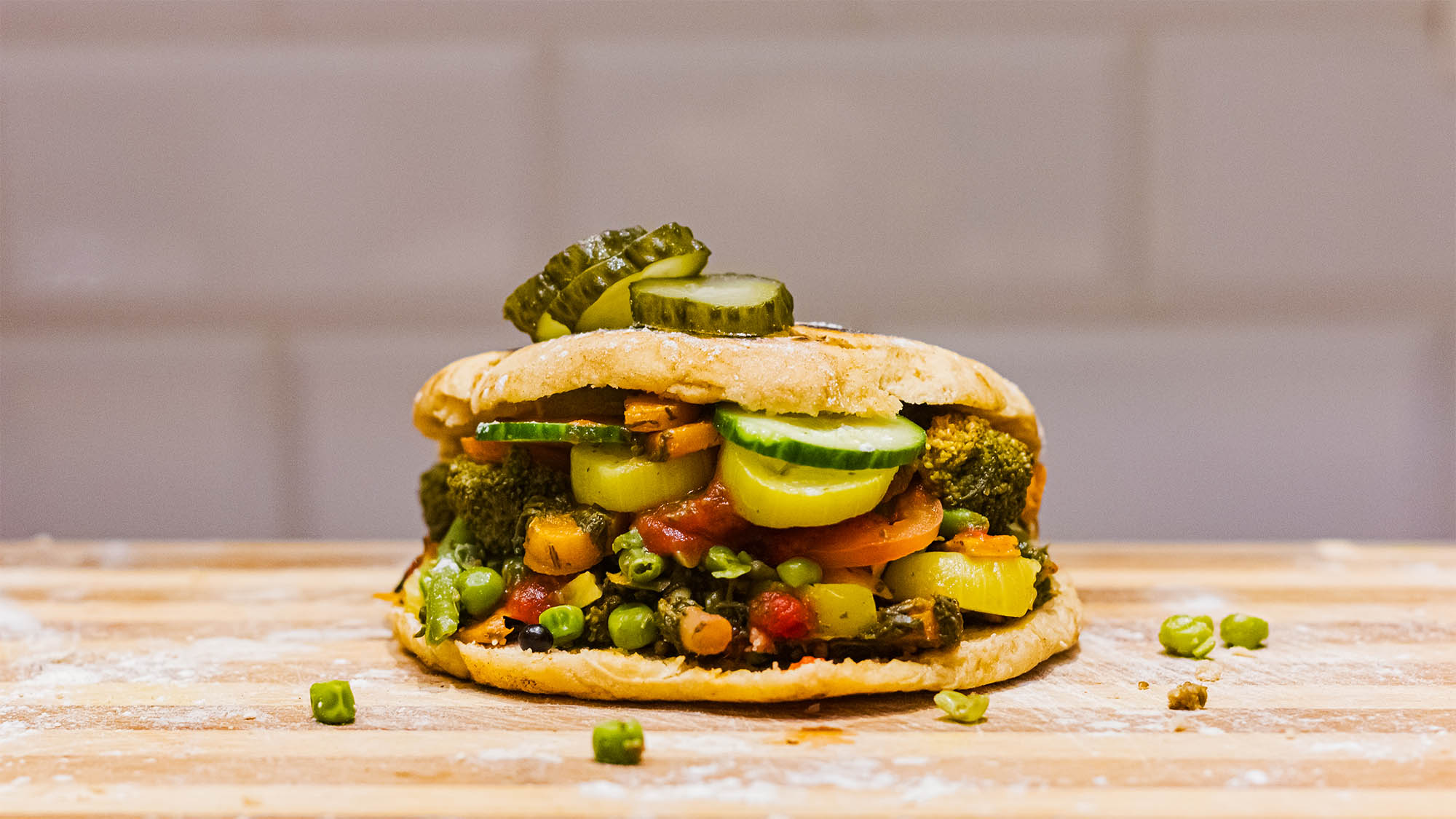 Healthy Vegan Pita Sandwich