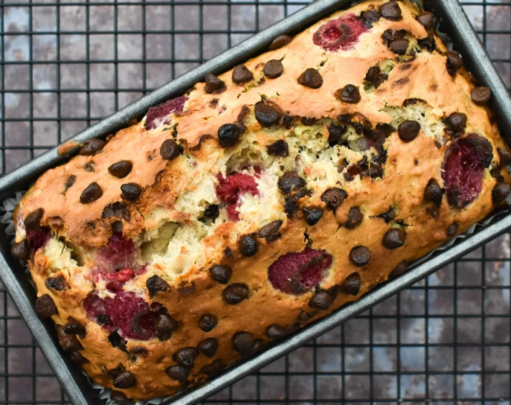 Vegan Raspberry Banana Bread