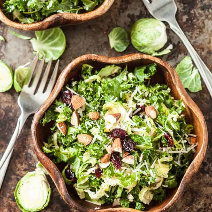 Kale, Brussels and Cranberry Salad