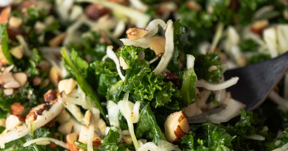 Kale Crunch Salad with Cabbage and Almonds