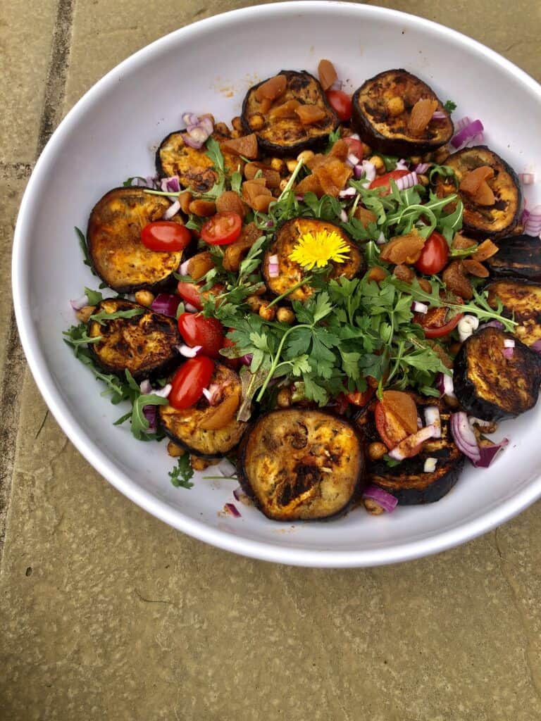 BBQ Moroccan Eggplant Salad