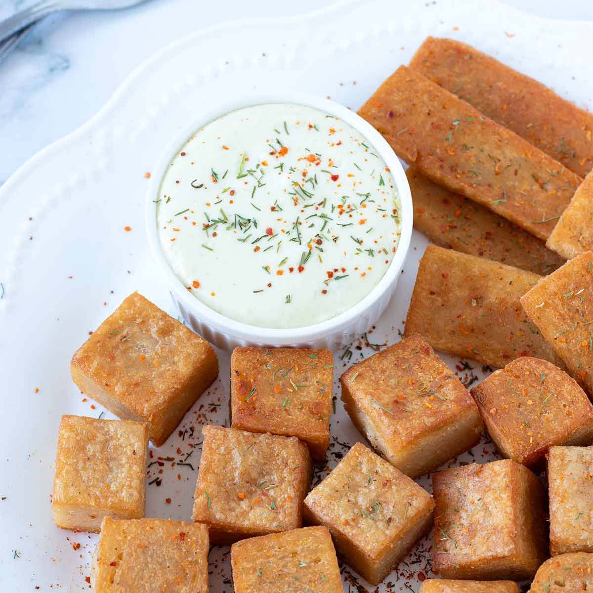 Red Lentil Tofu Bites