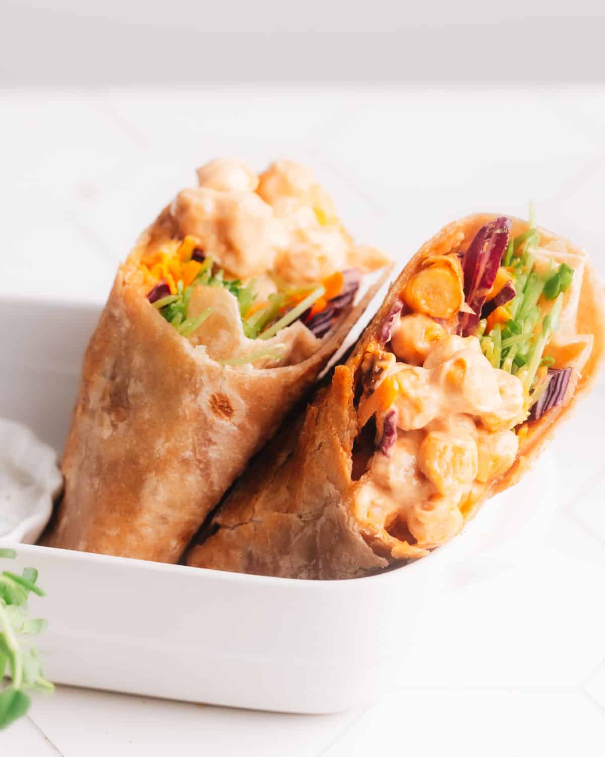 Spicy Buffalo Chickpea Wrap