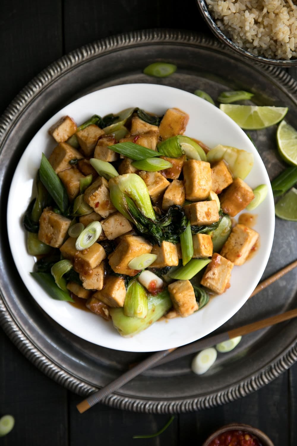 Spicy Stir Fried Tofu with Bok Choy