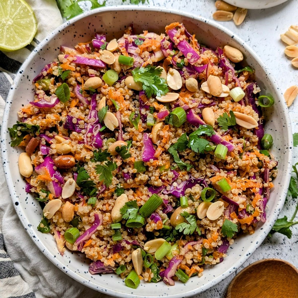 Thai Quinoa Salad with Peanut Sauce