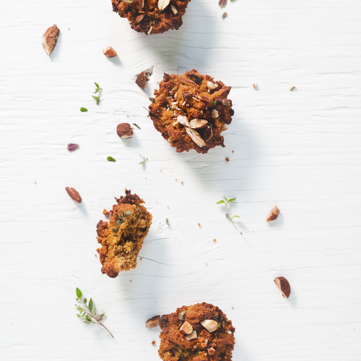 Almond Thyme Sweet Potato Muffins