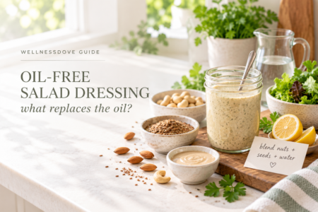 Featured image for the oil-free salad dressing guide