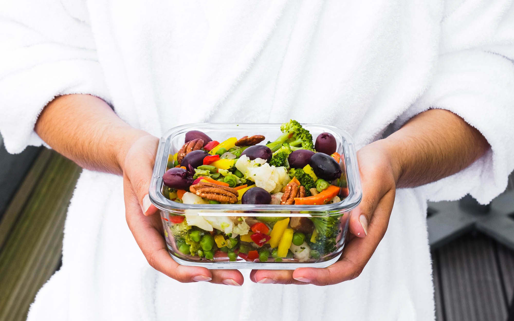 Steamed Vegetable Salad Lunch Box
