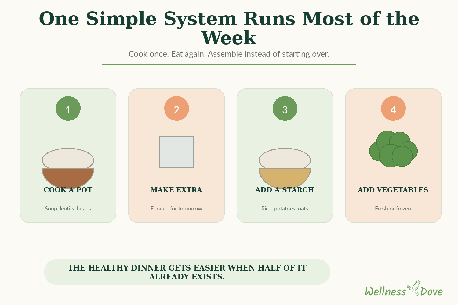 The weekly cooking system, a year into plant-based eating