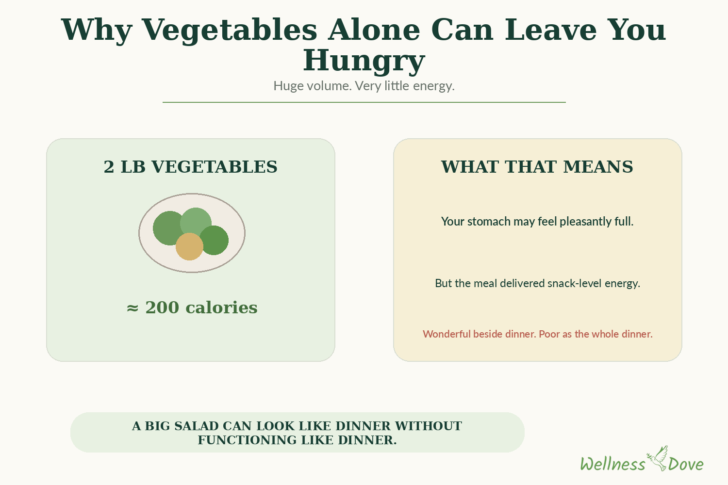 Vegetables are not the meal