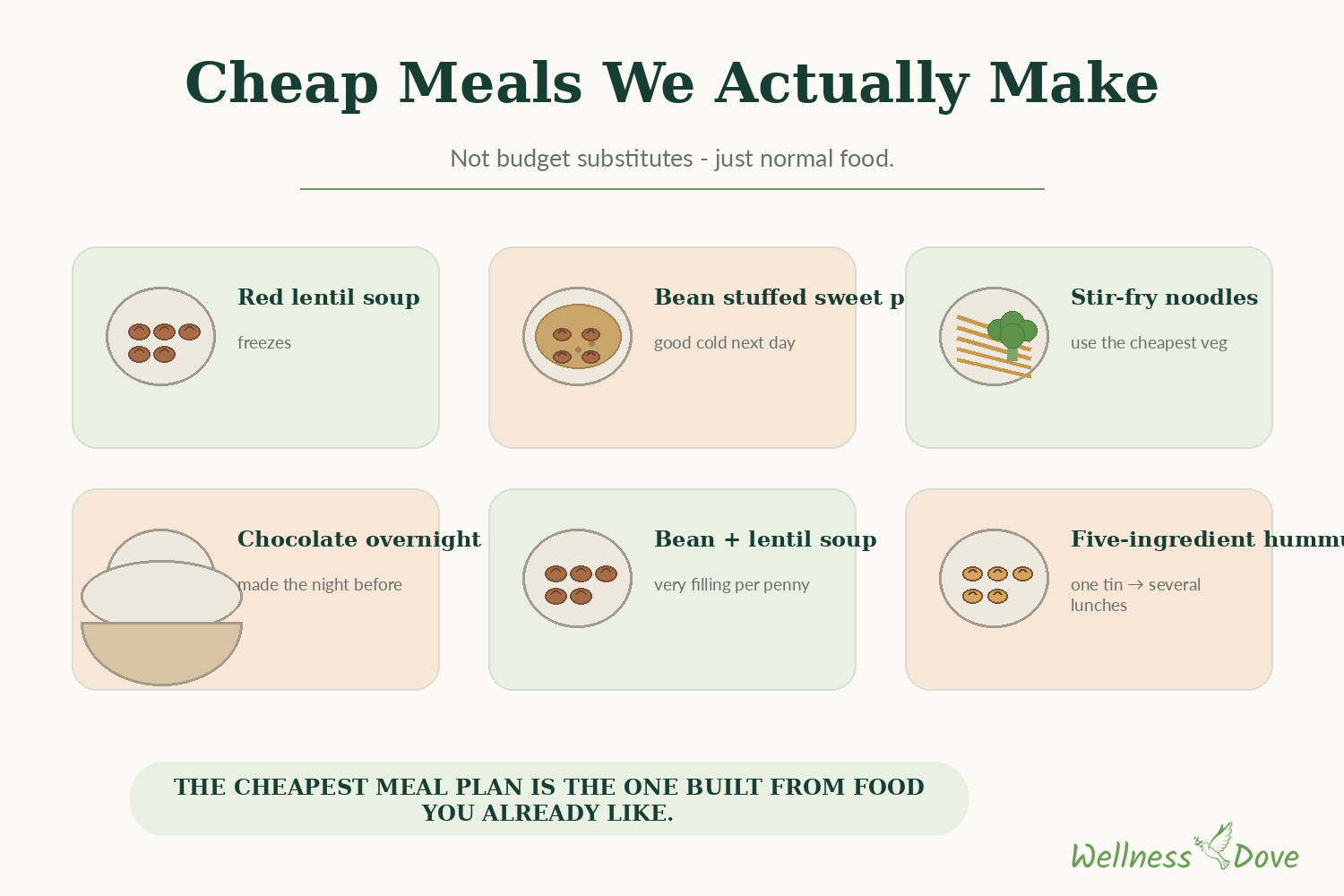 Cheap meals we actually make