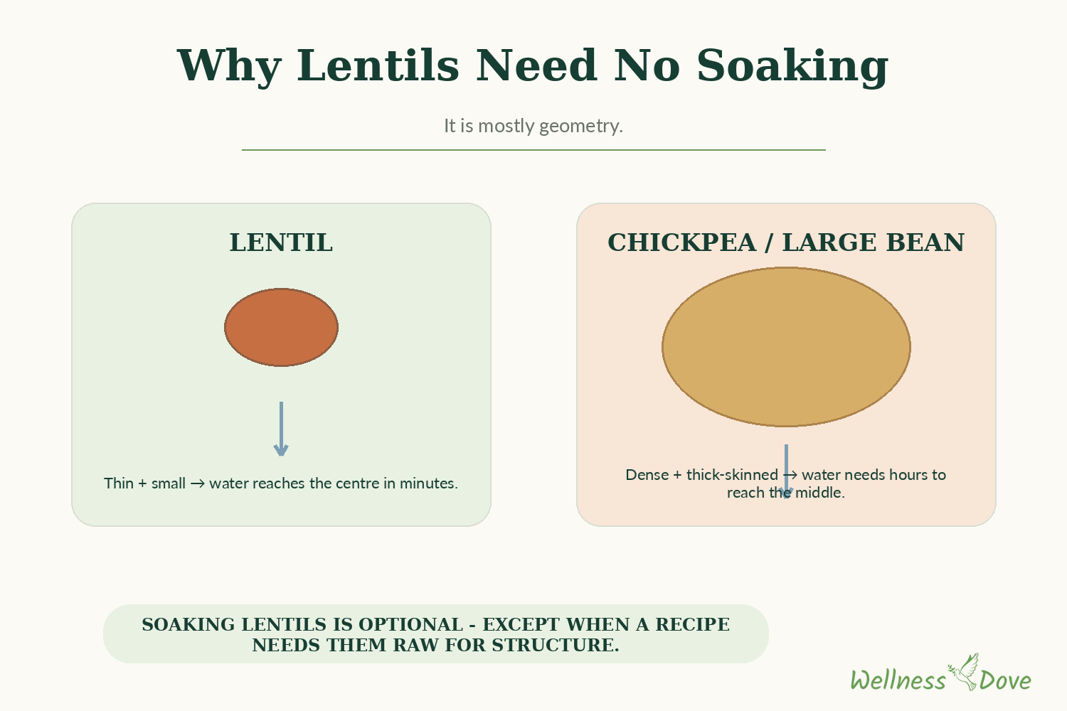 Why lentils need no soaking